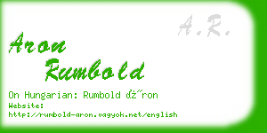 aron rumbold business card